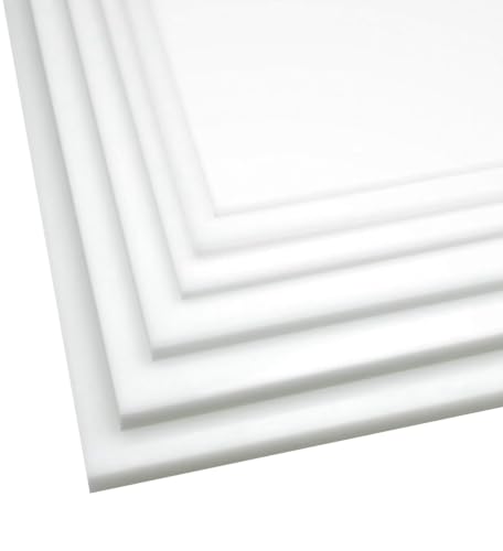 High Density Polyethylene Sheets HDPE Plastic Sheet Board for DIY, Heavy Duty Industry, 1/2" Thick,Size 10"x 12", White Color - size: 1/2" x 10" x 12", style: White
