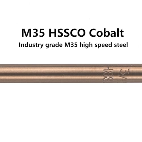 3/16 in. x 12 in. Cobalt Aircraft Extension Drill Bits Set(5PCS), M35 High Speed Steel Drill Bit Extra Long Deep Hole Drilling for Stainless Steel, Plastic and Wood - size: 3/16"x12"(5PCS)