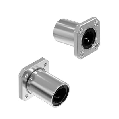 2PCS LMK10UU Square Flange Linear Ball Bearings, 10mm Bore Dia, 19mm OD, 29mm Length with Double Side Rubber Seal for CNC,3D Printer - size: LMK10UU Size 10x19x29mm