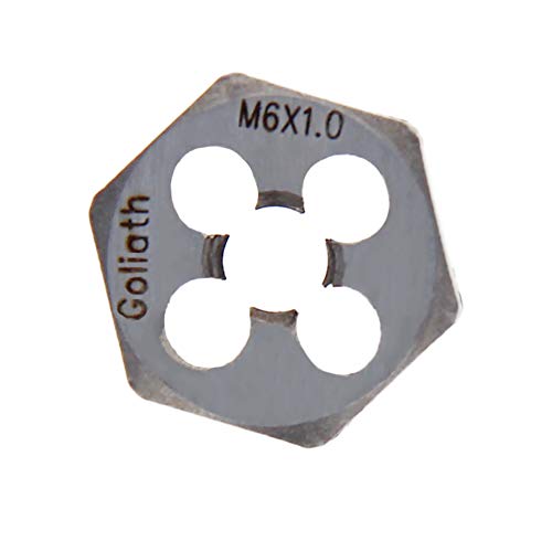 Utoolmart Hex Rethreading Die, M6 x 1.0 Pitch, Carbon Steel Thread Die, Hex Rethreading Die Machine Thread Die, Hexagon Taper Pipe Die, 1 Pcs - size: M6×1.0 Standard Teeth