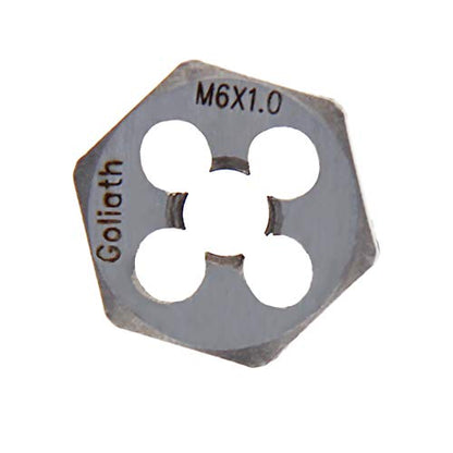 Utoolmart Hex Rethreading Die, M6 x 1.0 Pitch, Carbon Steel Thread Die, Hex Rethreading Die Machine Thread Die, Hexagon Taper Pipe Die, 1 Pcs - size: M6×1.0 Standard Teeth