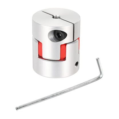MECCANIXITY 5mm-13mm Aluminium Plum Flexible Shaft Coupling w Hex Wrench - size: 5mm to 13mm
