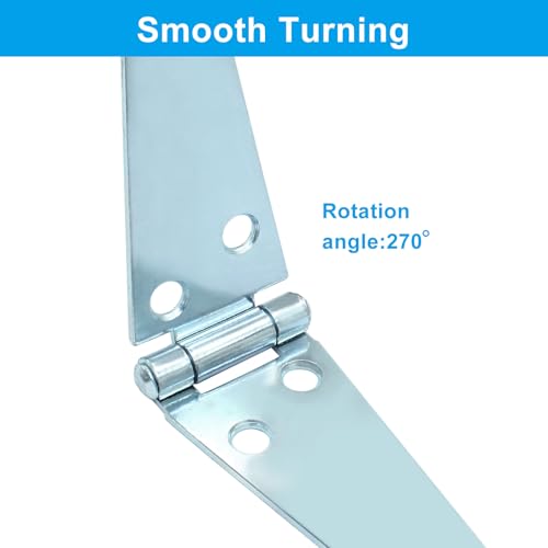 Hordion 4Pcs Strap Hinge Shed Door Hinges, 4 Inch Heavy Duty Gate Hinges - size: 4 Inch, 4Pcs