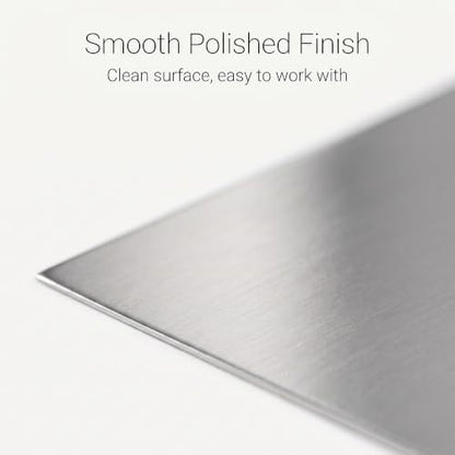 4 Pcs 11.8 x 7.8 Stainless Steel Sheets, 0.06 Inch Thickness Metal Sheet Plates for Kitchen DIY Craft Making