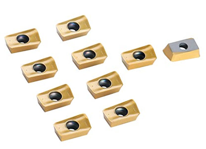 Accusize Industrial Tools 3/4" 90° Square Shoulder Indexable End Mill w/ 10 add'l APKT11T308 Inserts, 3/4" Shank, 3-1/2" OAL, 0.433" ap, 3 Flutes, APKT11T308, Carbide Inserts, 0056-0917+0056-1130 - size: 3/4" Cut, 3/4" Shk, 3 Fl, w/ 10 add'l inserts