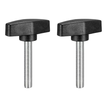uxcell 2Pcs Clamping Screw Knob, M10 x 60mm Metric Carbon Steel t Shaped Thumb Screws Handle for Quick Remove Hand Tightening Knob Replacement - size: M10 x 60mm