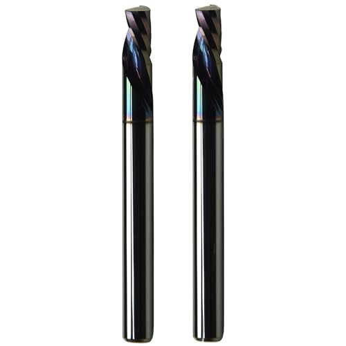 2Pcs 4 mm Cutter Dia,Solid Carbide Engraving Cutter Single Flute Upcut End Mills Coating Carving Milling CNC Router Bit for Acrylic Plastic Hardwood PVC MDF Aluminum Plates - size: 4mm Cutter Dia-17mm Lg.of Cut-4mm SHK, style: Plastic Engraving Cutter Dow