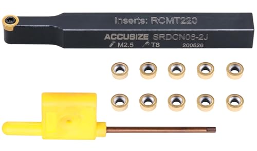 Accusize SRDCN06-2J Indexable Tool Holder, 3/8 x 3-1/2 in, 2376-0006INS - size: 3/8 x 3-1/2 in, add'l 10 inserts