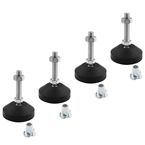 Luomorgo M12 Leveling Feet with T-Nut, D50 x M12 x H50, 4 Pcs - size: D50 x M12 x H50