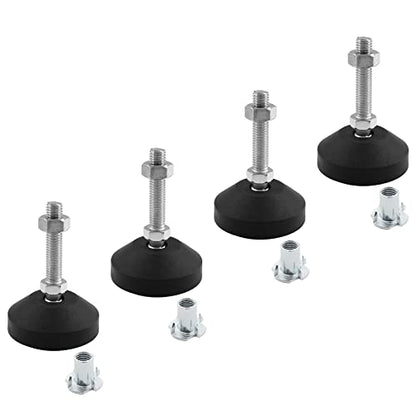 Luomorgo 4 Pcs M10 Leveling Feet with T-Nut, D60 x M10 x H50 - size: D60 x M10 x H50