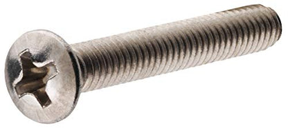 Hillman 44132 10-24 x 4-Inch Oval Head Phillips Machine Screw, Stainless Steel, 15-Pack