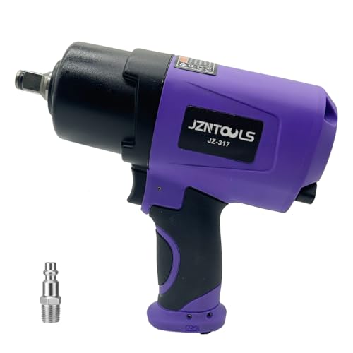 1/2-Inch 1250 ft-lbs High Torque Pneumatic Impact Wrench, Heavy Duty Twin Hammer Air Impact Tool Gun Kit , 8pcs CR-V Steel Socket Set for Car Tire Changing, Truck Repair, Home Garage & Industrial Use - style: 1/2-Inch/1250 ft-lbs(Plastic Housing)