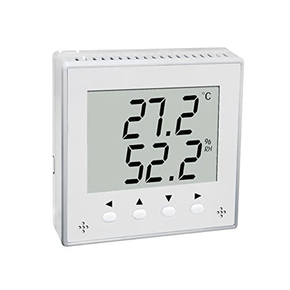 Digital Temperature and Humidity Sensor with Modbus RS485, Industrial High Accuracy Monitoring Transducer Thermometer Hygrometer with LCD Display DC10~28V - size: OLED-S