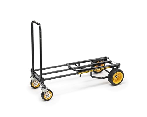 Rock-N-Roller R6G (Mini Ground Glider) 8-in-1 Folding Multi-Cart/Hand Truck/Dolly/Platform Cart/28" to 42.5" Telescoping Frame/500 lbs. Load Capacity, Black - style: R6G
