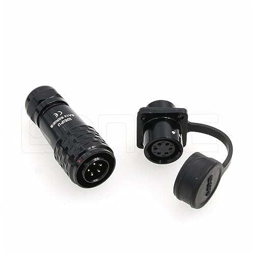 SA12 5Pin Weipu Connector Aviation Push-Pull Solder Cable Connector Plug Panel Mount Socket Female Rear-nut Mount for LED Light Equipment Electrical - size: 5Pin 5A