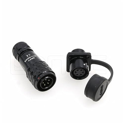 SA12 5Pin Weipu Connector Aviation Push-Pull Solder Cable Connector Plug Panel Mount Socket Female Rear-nut Mount for LED Light Equipment Electrical - size: 5Pin 5A