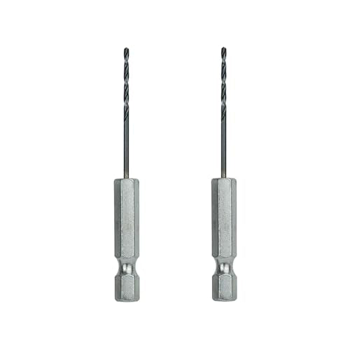 1/16 Inch Cobalt Drill Bits 2pcs Heavy-Duty Metal Drill Bit Set for Steel, Cast Iron, TiAlN Coating, 1/4" Hex Shank (1/16" x 4") - size: 1/16 in
