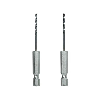 1/16 Inch Cobalt Drill Bits 2pcs Heavy-Duty Metal Drill Bit Set for Steel, Cast Iron, TiAlN Coating, 1/4" Hex Shank (1/16" x 4") - size: 1/16 in