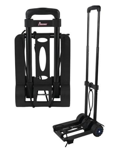 MAZING Folding Hand Truck, 110Lbs Capacity, Lightweight & Portable Foldable Dolly with Wheels for Moving, Warehouse, Home, Office, Travel, Black - size: 50kg