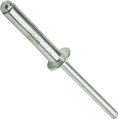Fastenere Pop Rivets - 1/8" x 5/8" (100pcs) Heavy Duty, Open-End, Aluminum, Dome-Head Blind Rivets, Corrosion-Resistant, High Tensile & Shear Strength, 4-10 Gap 0.501"-0.625" - size: 1/8" x 5/8" (4-10) (100 Pack)