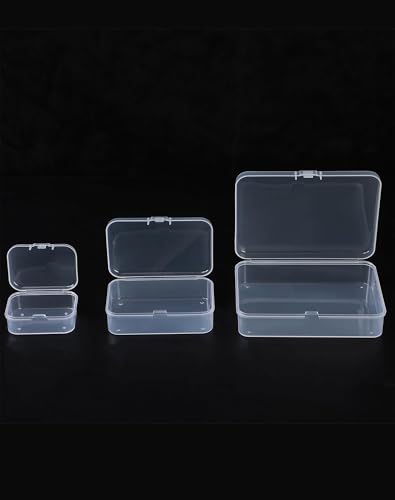 LJY 28 Plastic Boxes, 3 Sizes for Beads - color: Clear