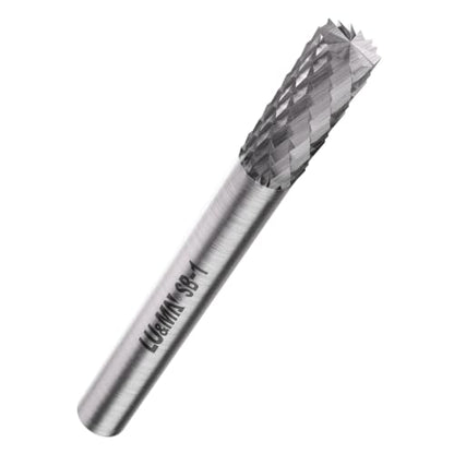 LU&MN SB-1 Tungsten Carbide Double-Cut Rotary Burr, 1/4" Shank, 1 PCS - size: SB-1