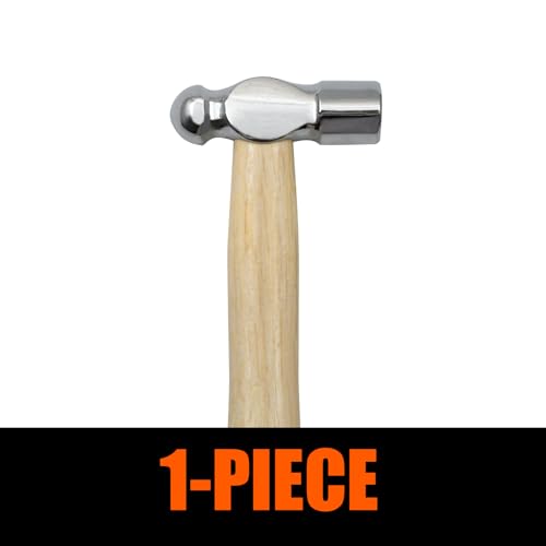 Mini Wooden Handle Round Head Hand Hammers,1 PCS Reinforced Ball Hammer,Round Head Wooden Handle,Escape Tool Hand Hammer for Prying Nails,Woodworking,Repairing,DIY