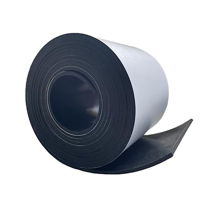 Solid Rubber Strips with Adhesive 1/8 (.125)" Thick X 4" Wide X 10'Long - size: 4"X10'X1/8, style: With Adhesive