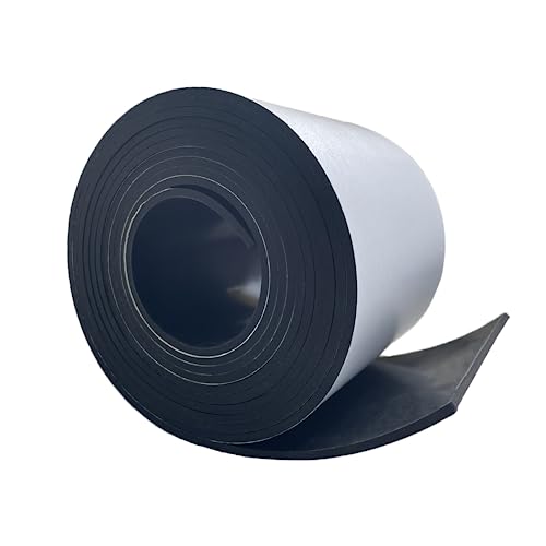 Solid Rubber Strips with Adhesive 1/8 (.125)" Thick X 4" Wide X 10'Long - size: 4"X10'X1/8, style: With Adhesive