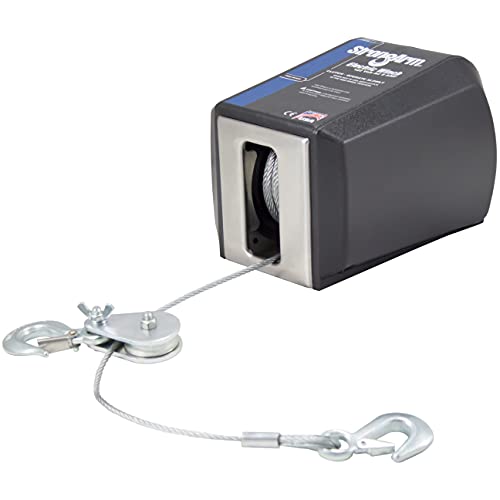 Dutton-Lainson Company - GOLDENROD 24876 (SA12000AC)120V AC Electric Winch - 2,700 lb. Single-Line Capacity, 4,000 lb. Double-Line Capacity, 50' Aircraft Cable and Hook, 3 Rocker Switch, Made in USA - size: 4,000 lb Capacity, style: No Remote