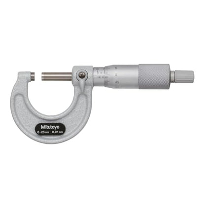 Mitutoyo 103-137, 0-25mm X 0.01mm Outside Micrometer, Ratchet
