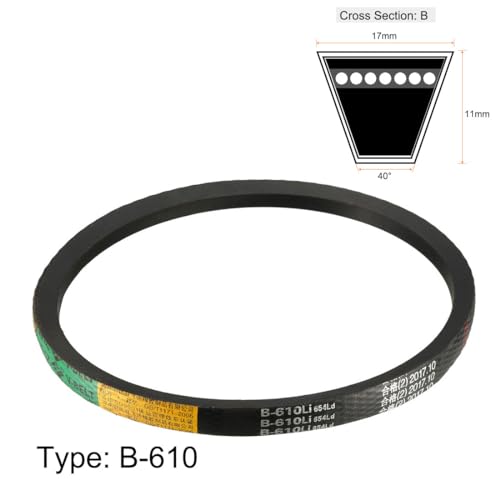 uxcell B-610/B24 Drive V-Belt Inner Girth 24"(610mm) Industrial Power Rubber Transmission Belt - size: 610mm