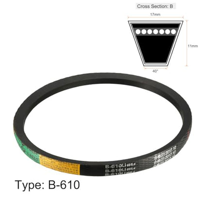 uxcell B-610/B24 Drive V-Belt Inner Girth 24"(610mm) Industrial Power Rubber Transmission Belt - size: 610mm