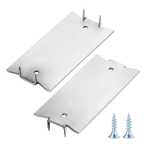 Wensilon(30 pcs) Stainless Steel 304 1.5X3 Inch 16-Gauge Anti-Nail Protection Plate Shield Stainless Steel, Nail Plate for Wood Studs, Steel Cable Wire Protector Plate with Sharp Pointed Prongs - color: SS304, size: (30 pcs)1.5X3 Inch