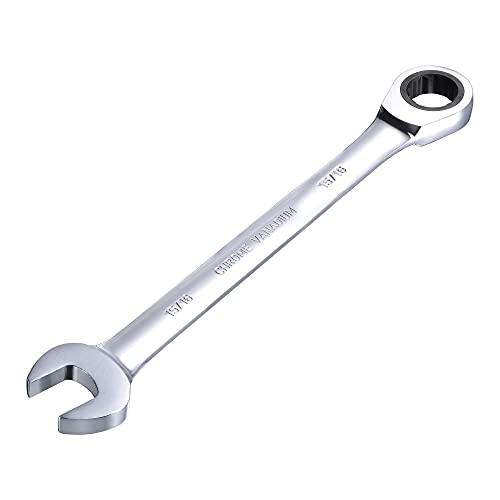 uxcell 15/16 Inch Ratcheting Combination Wrench SAE 72 Teeth 12 Point - size: 15/16"