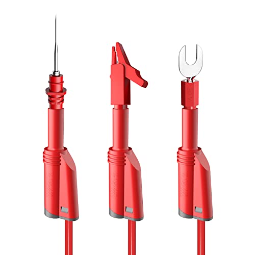 Goupchn 5PCS 4mm Safety Shrouded Banana Plug Silicone Test Leads Kit - color: Five Colors, size: Test Leads Kit