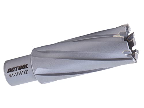 1-1/16'' Diameter x 2'' Depth of Cut Carbide Tipped TCT ANNULAR Cutter with 3/4'' Weldon Shank - size: 1-1/16'' x 2''