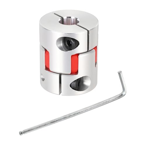 MECCANIXITY 7mm-10mm Aluminium Plum Flexible Shaft Coupling w Hex Wrench - size: 7mm to 10mm