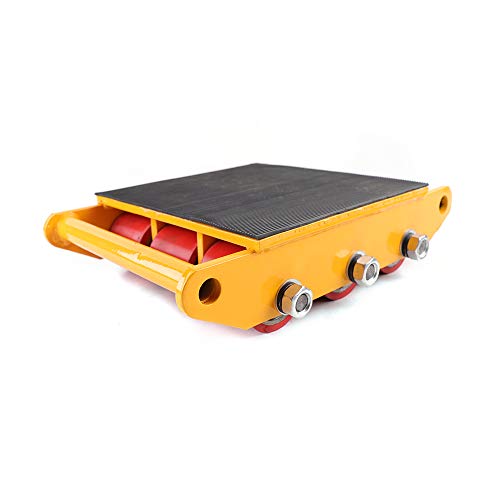 15T Dolly, 6 Steel Wheel GDAE10 Industrial Machinery Mover with 360° Rotation Cap Skate Hand Truck Cart Appliance Wheels Rollers for Furniture Cargo Trolley Moving Home Warehouse 33000lbs Red