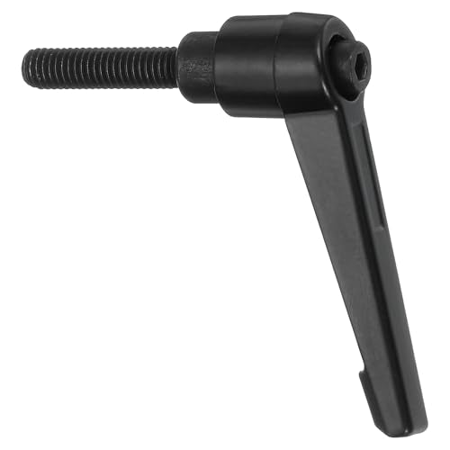uxcell 1Pcs M6 x 25mm Adjustable Knobs Handle Male Thread Push Button Ratchet Quick Release Locking Rotating Bolt for Lathe Machinery, Black - size: M6 x 25mm