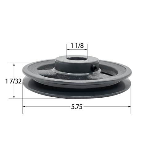 AK59-1-1/8 v Belt Pulley,5.75 inch OD, 1 1/8 Inch Bore,Cast Iron Material, AK Single Groove Motor Pulley for "4L" or "A" or "3L" Belts - size: 5.75 Inch OD,1-1/8 inch bore, style: 1 Groove