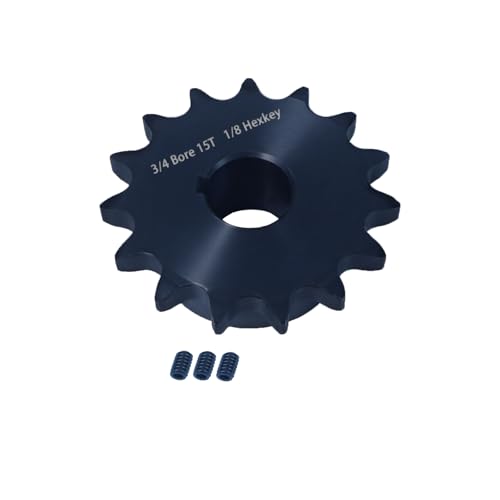 #40 Sprocket 15T 3/4" Bore Hardened Black Oxide - size: 15 teeth, style: 3/4" in bore