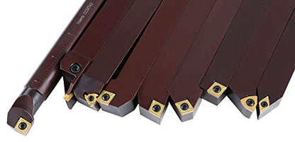 Accusize Industrial Tools 1" 9 Pieces/Set, Indexable Carbide Turning Tools and Boring Bar, 2988-0001 - style: For Cutting Steel