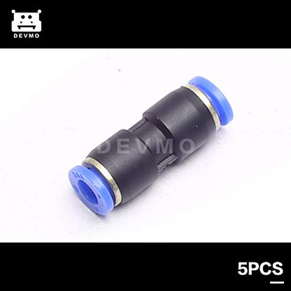 DEVMO 5PCS 6mm To 6mm Tube Air Pneumatic Push In Straight Gas Fittings Plastic Quick Connectors Fitting - size: 6mm To 6mm Tube