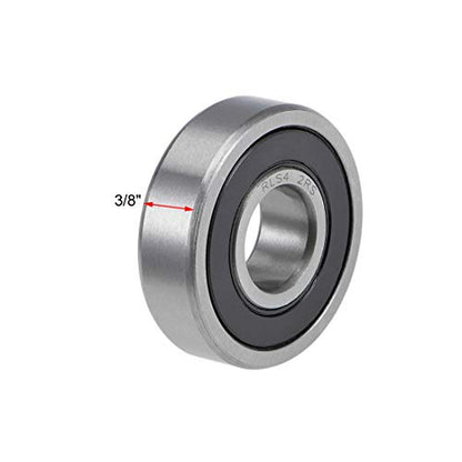 uxcell RLS4-2RS Deep Groove Ball Bearings 1/2-inch Inner Dia 1-5/16-inch OD 3/8-inch Bore Double Sealed Chrome Steel Z2 - size: 1/2"x1-5/16"x3/8"