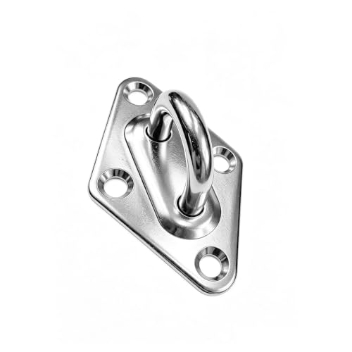 4 Pcs 316 Stainless Steel Ceiling Hook Pad Eye Plate