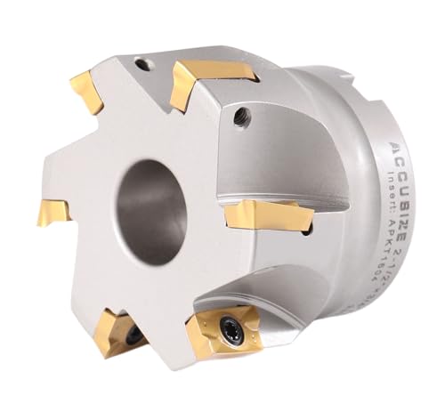 Accusize Industrial Tools 2-1/2'' by 3/4'' 90 Deg Square Shoulder Indexable Face Mill with Apkt1604 Insert, 4508-0016 - size: 2-1/2 in, style: no holder