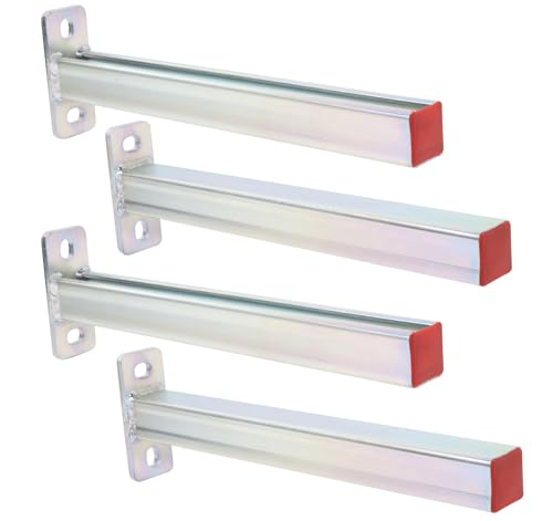 4 Pack Steel Shelf Bracket,Display Bracket,DIY Projects,Metal Strut Channel,Steel Slotted Bracket,Pipe Support, 12 Inch Long. - size: 12 Inch/ 4Pack