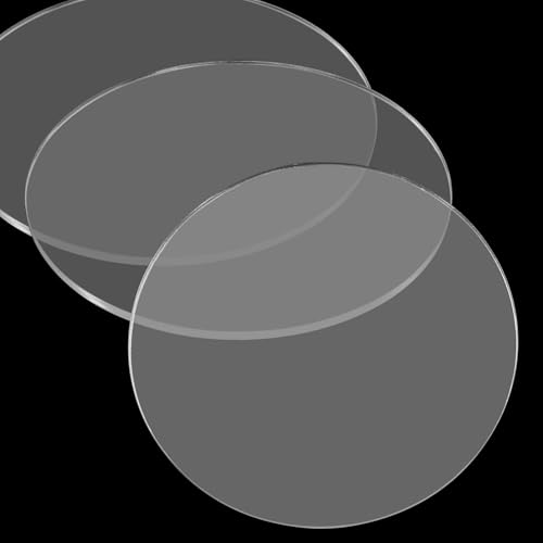 Hitefu Clear Circle Acrylic Sheets, 4.3 Inch, 10 Packs, 3mm Thick - size: 4.5 Inch
