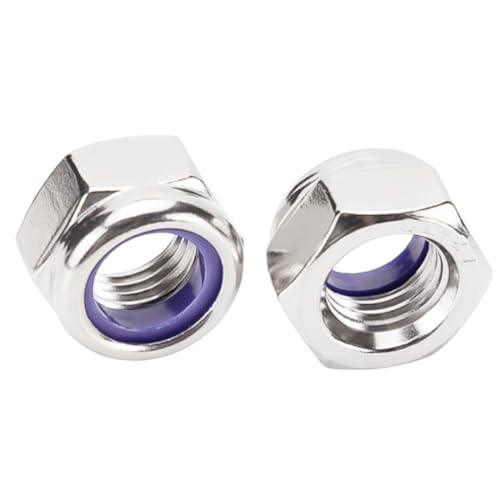 367 Pcs M3*0.5 Nylon Insert Lock Nuts, 18-8(304) Stainless Steel Machined, DIN985 Compliant, Nylon LockNuts Self-Locking Anti-Vibration for US Industrial Automotive Mechanical Construction - size: M3 367pcs, style: Metric